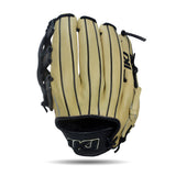 IKJ Xpro Series 12.75 INCH Double Welt Model OUTFIELD Baseball Glove in Straw and Black for LEFT-HANDED Thrower