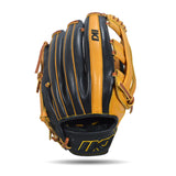 IKJ Core+ Series 12.75 INCH Double Welt Model OUTFIELD Baseball Glove in Horween Tan and Black for RIGHT-HANDED Thrower